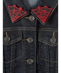 Sourpuss Spiderweb Collar Patch Set Red New In