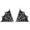 Sourpuss Spiderweb Collar Patch Set Silver