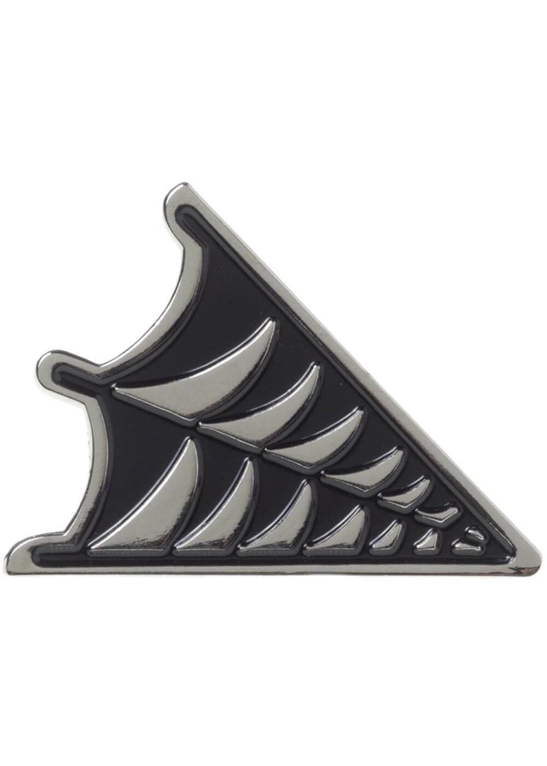 Sourpuss Spiderweb Enamel Pin Silver Black