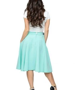 New In Steady Clothing High Waist Thrills 50's Swing Skirt Mint