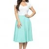 New In Steady Clothing High Waist Thrills 50's Swing Skirt Mint