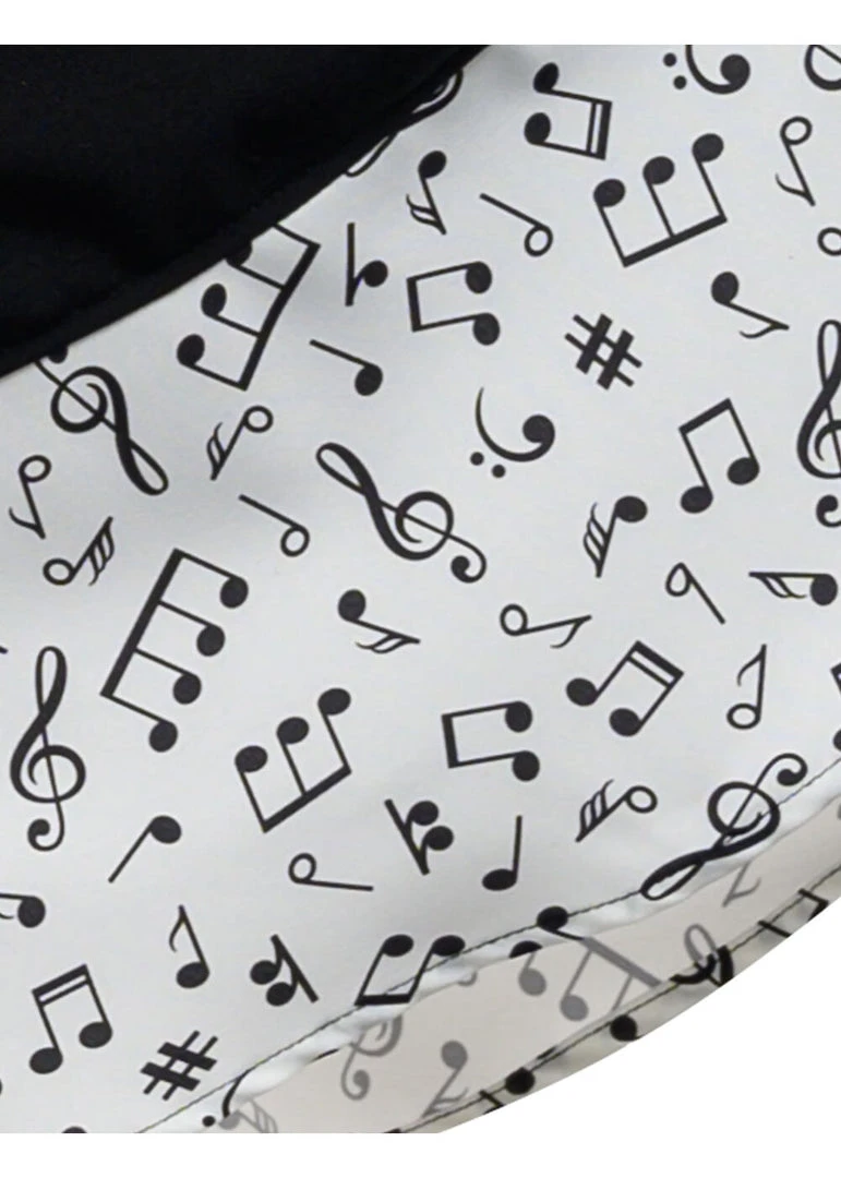 Steady Clothing Music Note Thrills 50's Swing Skirt Black White New In