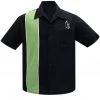 Steady Clothing Mens Palm Springs Cocktail Bowling Shirt Black Green