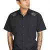 New In Steady Clothing Mens Dancing Dead Western Shirt Black
