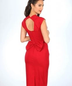 Stop Staring! Love 50's Pencil Dress Red