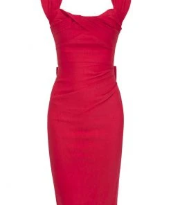 Stop Staring! Love 50's Pencil Dress Red