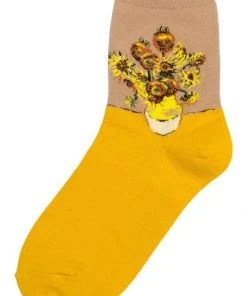 Succubus Art Van Gogh Sunflower Socks Yellow New In