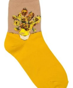 Succubus Art Van Gogh Sunflower Socks Yellow New In
