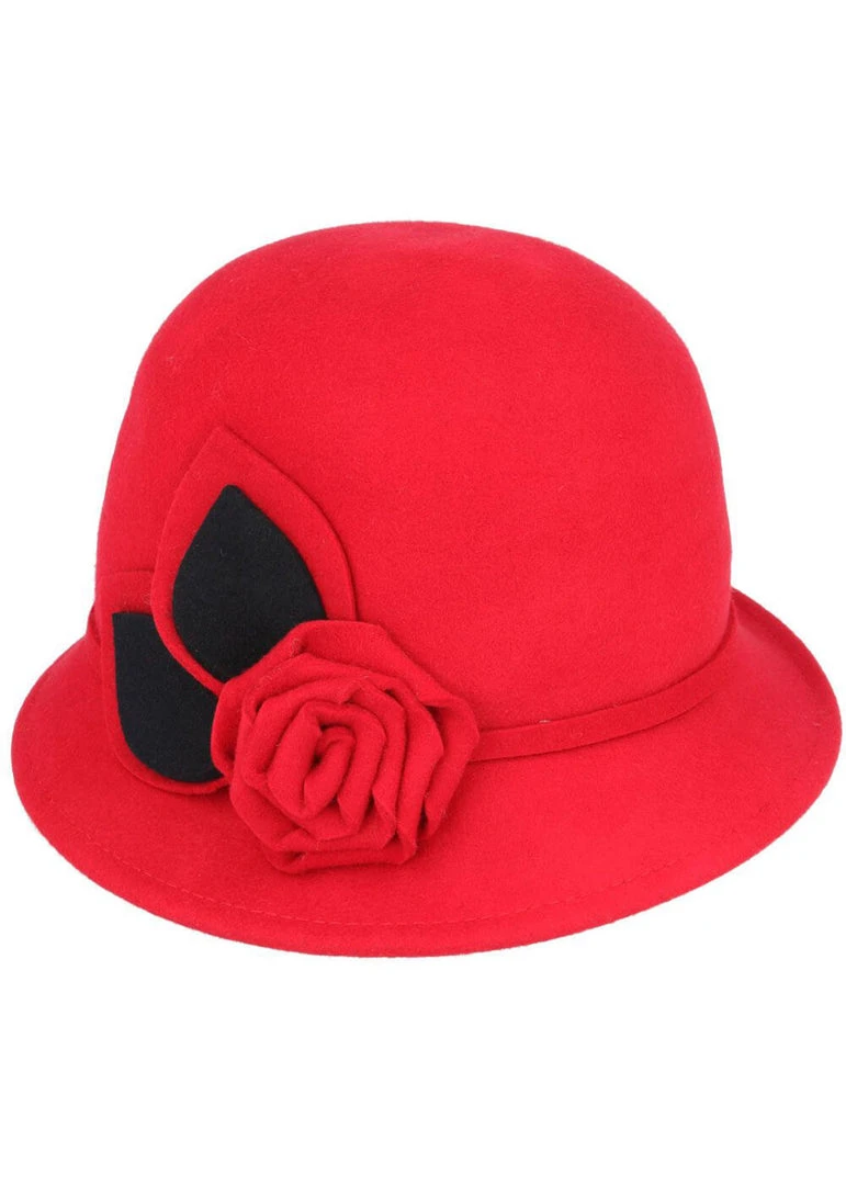 Succubus Headwear Naomi 60's Cloche Hat Red New In