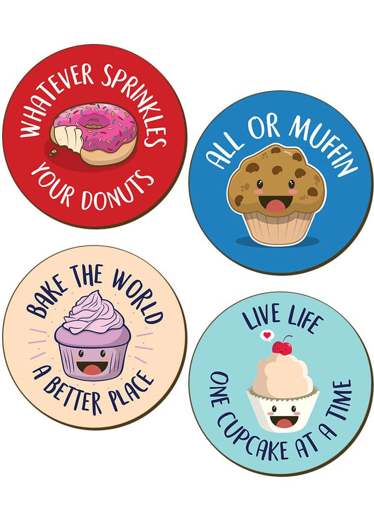 Succubus Gifts Bake The World Set 4 Coasters