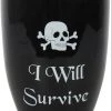 Succubus I Will Survive Gothic Planter Black