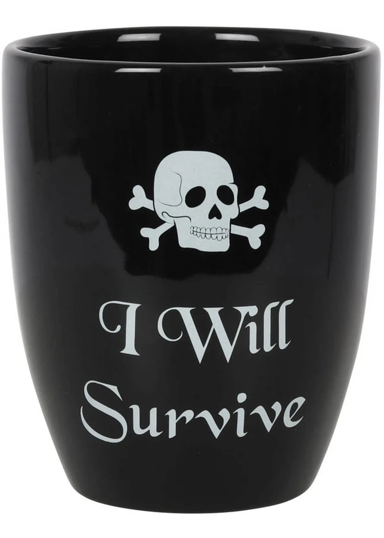 Succubus I Will Survive Gothic Planter Black