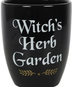 New In Succubus Witch's Herb Garden Planter Black