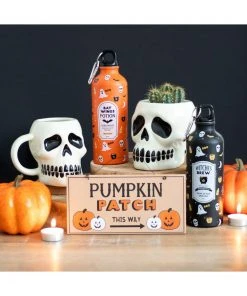 Succubus Halloween Bat Wings Potion Metal Waterbottle Orange