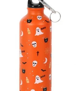 Succubus Halloween Bat Wings Potion Metal Waterbottle Orange
