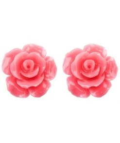 New In Succubus Jewels Rose Stud Earrings Pastel Pink