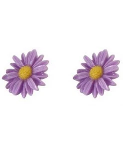 Succubus Jewels Daisy Earrings Purple