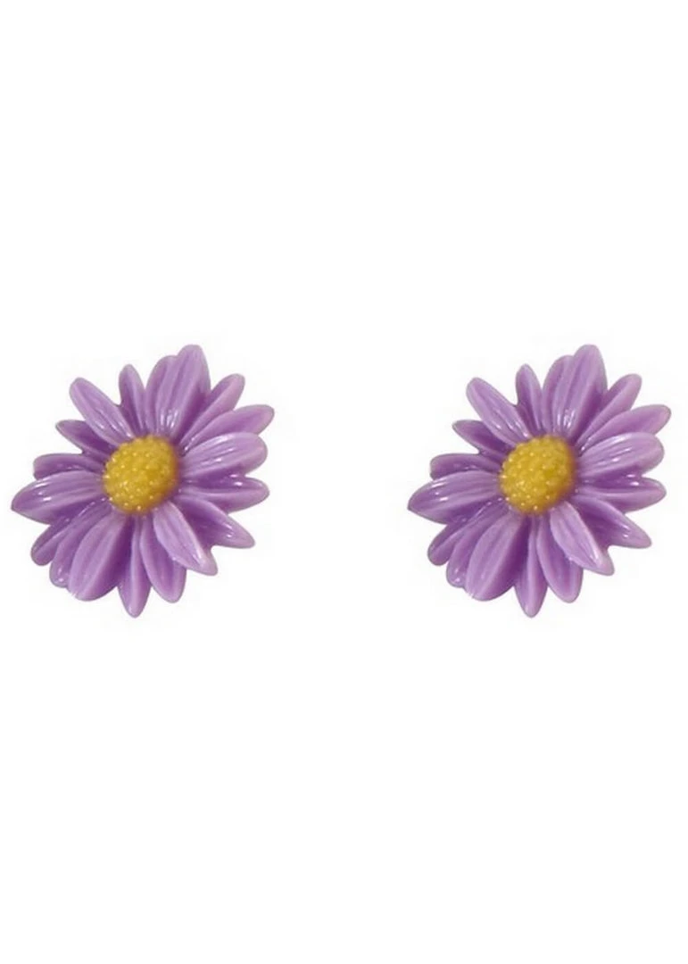 Succubus Jewels Daisy Earrings Purple