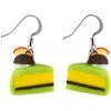 Succubus Jewels Piece Of Cake Drop Earrings Green New In
