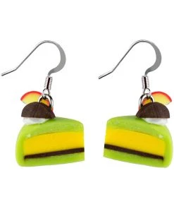 Succubus Jewels Piece Of Cake Drop Earrings Green New In