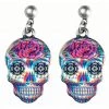 New In Succubus Jewels Sugar Skull Earrings Multi