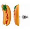 Succubus Jewels Fast Food Hot Dog Stud Earrings New In