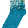 Succubus Monet Water Lillies Socks Aqua Blue New In