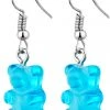 Succubus Jewels Gummy Bear Drop Earrings Blue