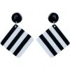 Succubus Jewels Suzy 60's Earrings Black White New In