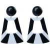 Succubus Jewels Twiggy 60's Earrings Black White New In