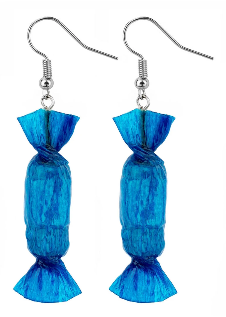 Succubus Jewellery Sweets Drop Earrings Blue New In