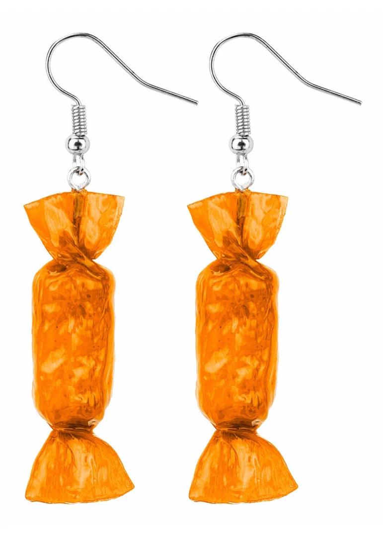 Succubus Jewellery Sweets Drop Earrings Orange New In