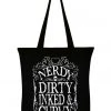 Succubus Gifts Nerdy Dirty Inked & Curvy Totebag Black