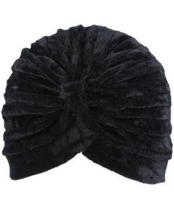 Succubus Headwear Velvet 20's Turban Black