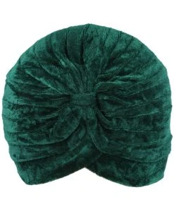 Succubus Headwear Velvet 20's Turban Green