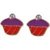 Succubus Crystal Cupcake Earrings Red New In