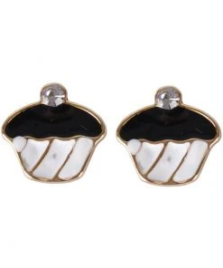 Succubus Crystal Cupcake Earrings White