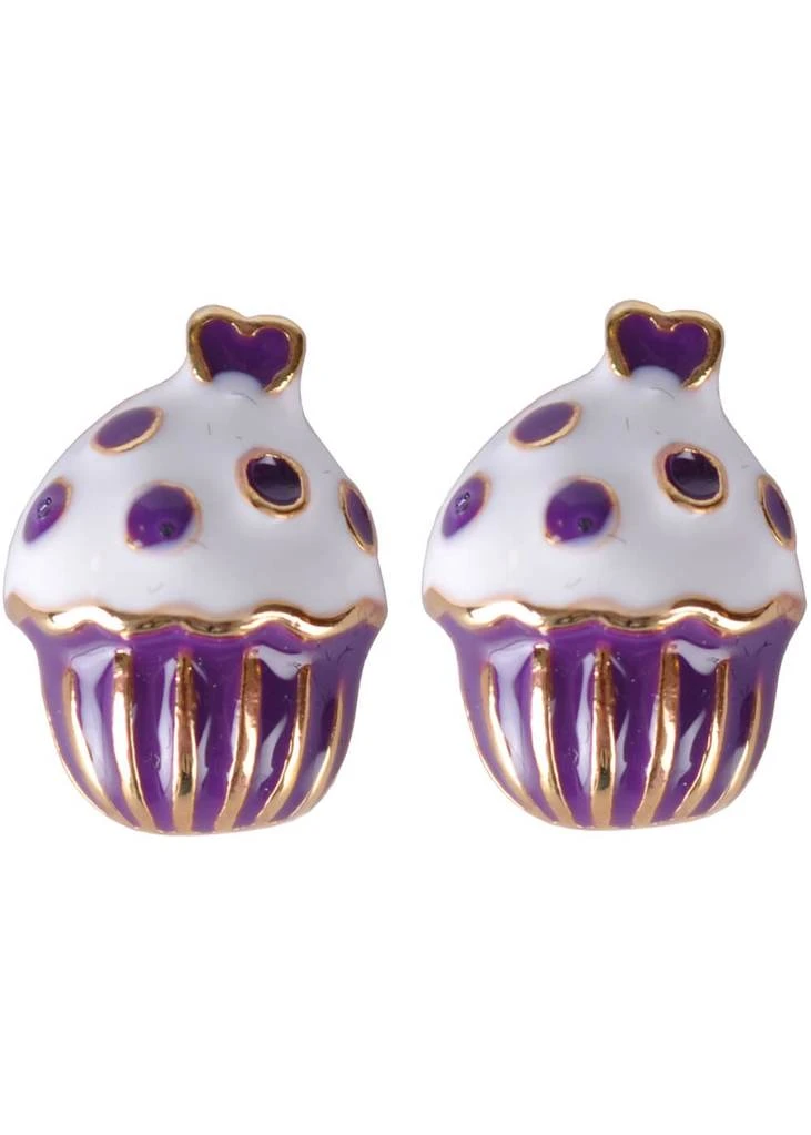 Succubus Cupcake Glossy Earrings Purple New In