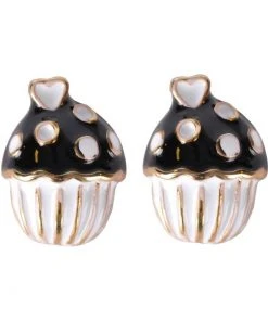 New In Succubus Cupcake Glossy Earrings White