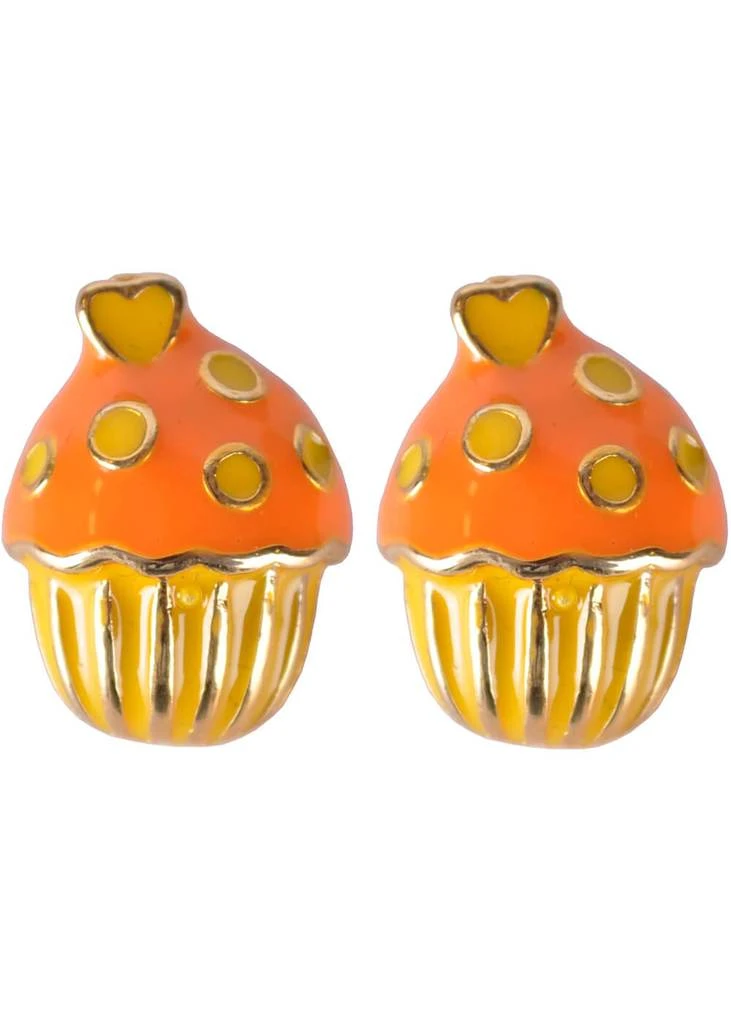 Succubus Cupcake Glossy Earrings Yellow New In
