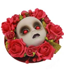 Succubus Fancy Doll's Head Fascinator Red