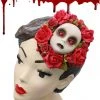 Succubus Fancy Doll's Head Fascinator Red