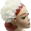 Succubus Fancy Hydrangeas 50's Fascinator White New In