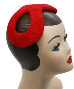 Succubus Fancy Infinity Lace 50's Hat Red New In