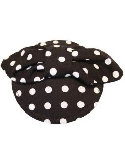 Succubus Fancy Polkadot Bow Fascinator Black