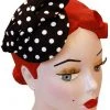 Succubus Fancy Polkadot Bow Fascinator Black
