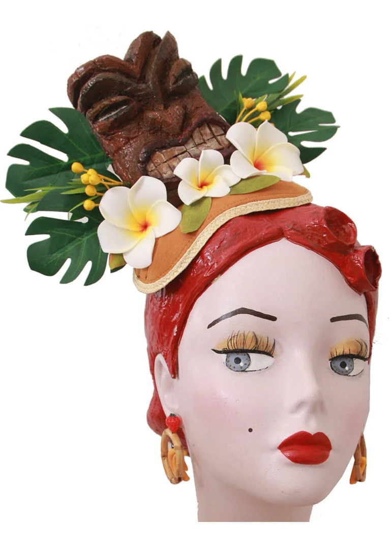 New In Succubus Fancy Tiki Queen Fascinator Multicolour
