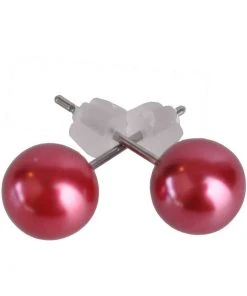 Succubus Pearl 50's Studs Pink