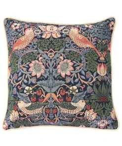 Tapestry Bags Morris Strawberry Thief Cushion Cover Blue New In