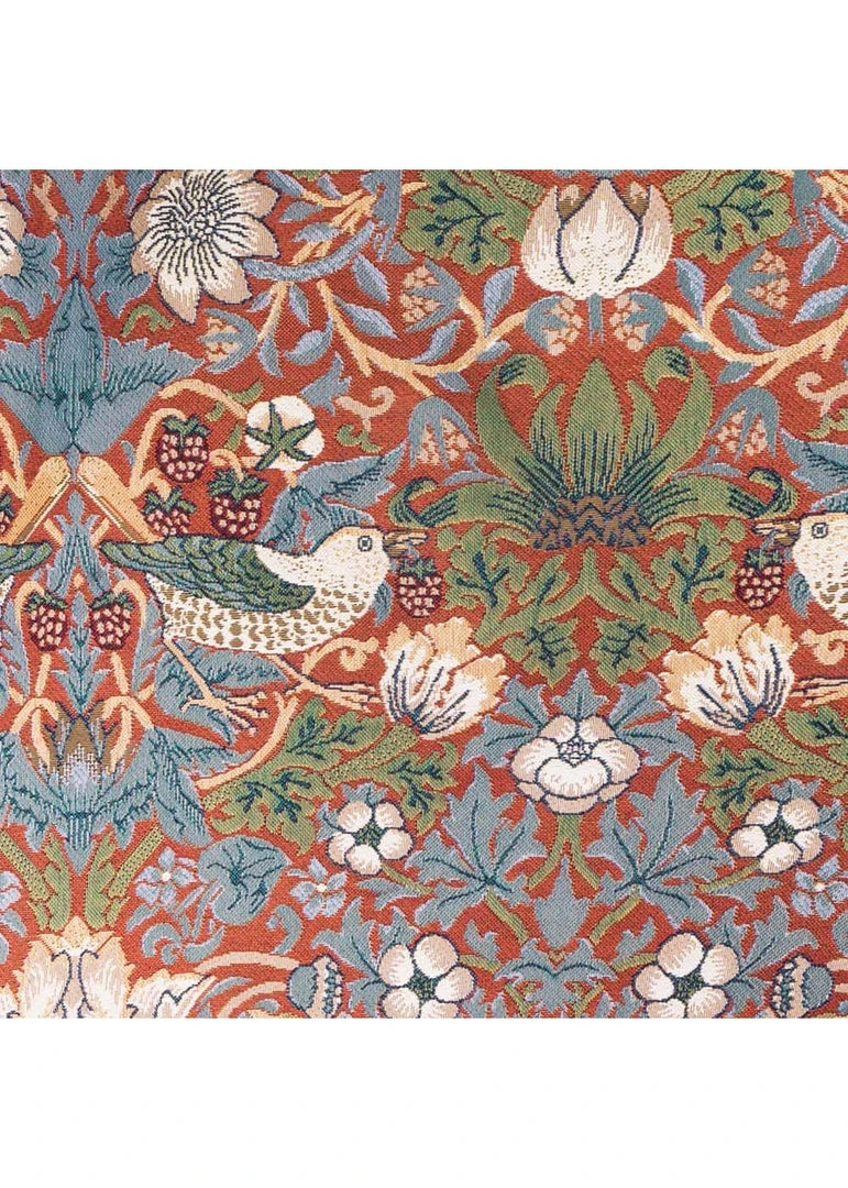 New In Tapestry Bags Morris Strawberry Thief Cushion Cover Red